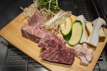 Good A5 Kobe beef in a Japanese restaurant