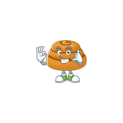 Call me funny gesture kanelbulle mascot cartoon design