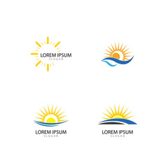 Fototapeta na wymiar Sun Vector illustration Icon Logo Template design