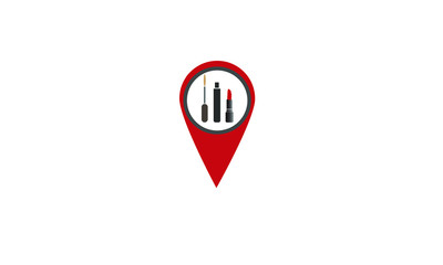 Pin Location makeup shop icon web templates