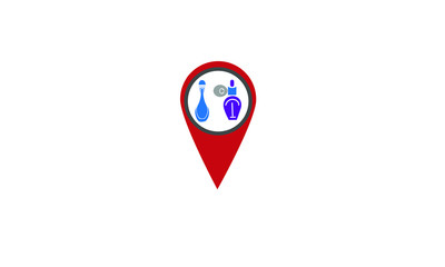 Pin Location perfume shop icon web templates