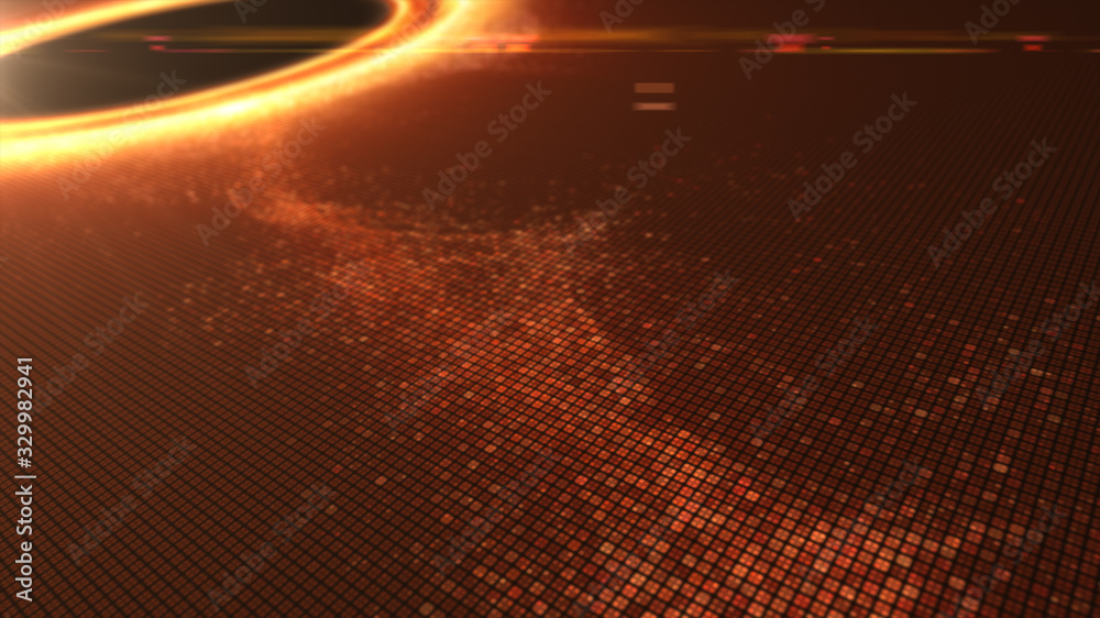 Poster Futuristic head up display simulation of a Black Hole a region of space-time exhibiting such strong gravitational effects that nothing can escape