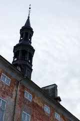 tower with spire of old Narva town hall, Estonia