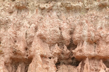Background of rocks from clay and stone after a landslide