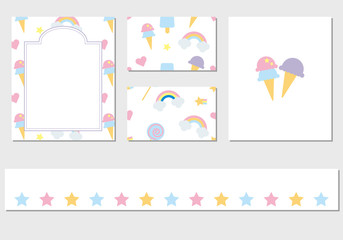 メルヘンなフレーム・パターンセット