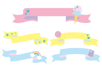 紫陽花リボンフレーム 飾り枠セット Wall Mural Wallpaper Murals きもまる