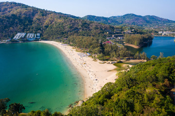 Tropical beach of Nai Harn on Phuket island in Thailand