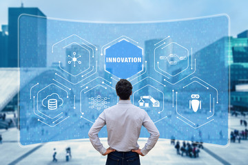 Innovation concept with researcher working on emerging technologies to develop innovative products....