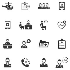 Medical and healthcare services icon set 5 - Grey Version
