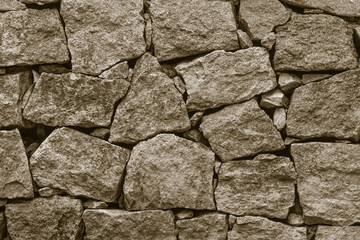 Rough stones of various shapes.