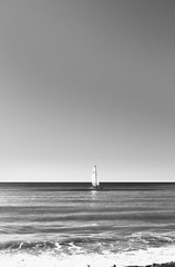 Sailboat black and white