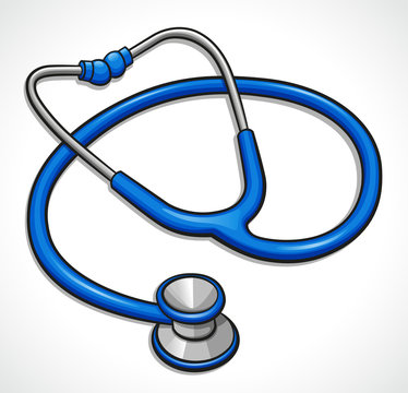 Vector medical stethoscope design drawing