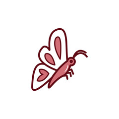 Obraz premium Butterfly icon vector design template