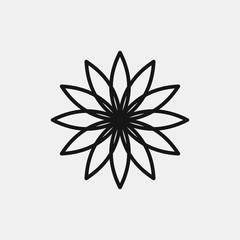 Flower icon logo design. simple flat vector illustration