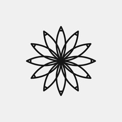 Flower icon logo design. simple flat vector illustration