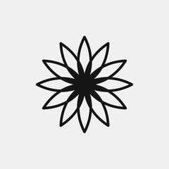 Flower icon logo design. simple flat vector illustration