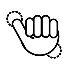 like hand signal line style