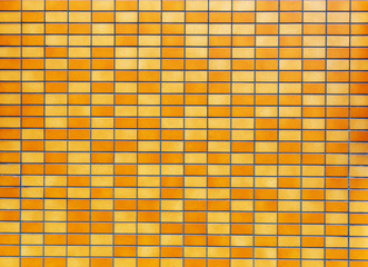 Yellow and Orange Pattern Mosaic Tiles  Wall background