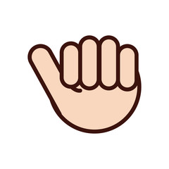like hand signal line and fill style