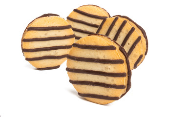 striped cookie isolated