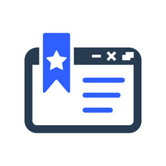 Obraz premium Website bookmark icon