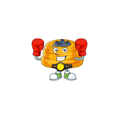 A sporty boxing of kataifi mascot design style