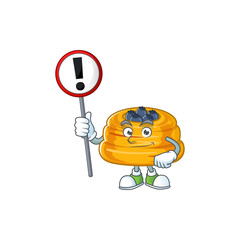 Smiling cartoon design of kataifi with a sign