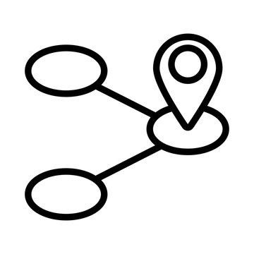 pin pointer location line style icon