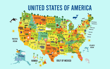 Vector Illustration United States of America flat design © magemasher