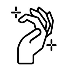 hand signal line style icon