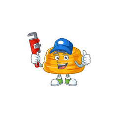 Smart Plumber worker of kataifi cartoon character design