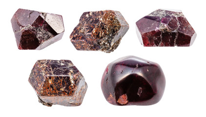 set of Almandine (Almandite, garnet) gemstones