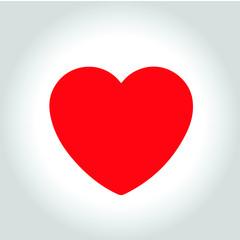 Heart-shaped symbol design vector, on a gray background