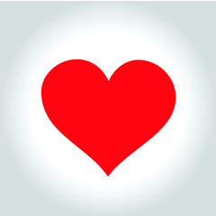 Heart-shaped symbol design vector, on a gray background