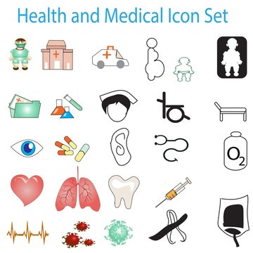 Health and Mediacal Icon Set