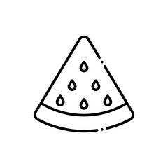Watermelon  Vector Icon Line style Illustrations.