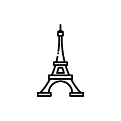 Eiffel Tower  Vector Icon Line style Illustrations.