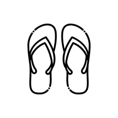 Flip Flop  Vector Icon Line style Illustrations.