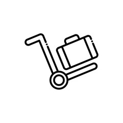 Trolley  Vector Icon Line style Illustrations.