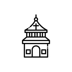 Church  Vector Icon Line style Illustrations.