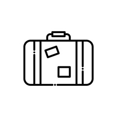 Luggage  Vector Icon Line style Illustrations.