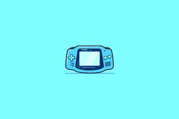 Handheld game console flat design icon