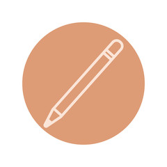 pencil supply block and line icon
