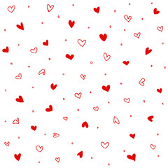 Heart doodles. Hand drawn hearts. Design elements for Valentine's day. Vector EPS 10.