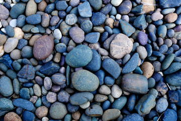 stone background. pebbles on the beach