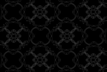 Seamless pattern design with floral background elements, beautiful ornaments