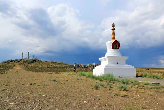 Stupa (Suburgan) - a Buddhist architectural and sculptural religious building 