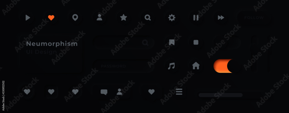 Wall mural user interface elements for mobile app. ui icons set. vector. simple modern design. for mobile, web,