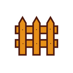 fence wooden farm flat style