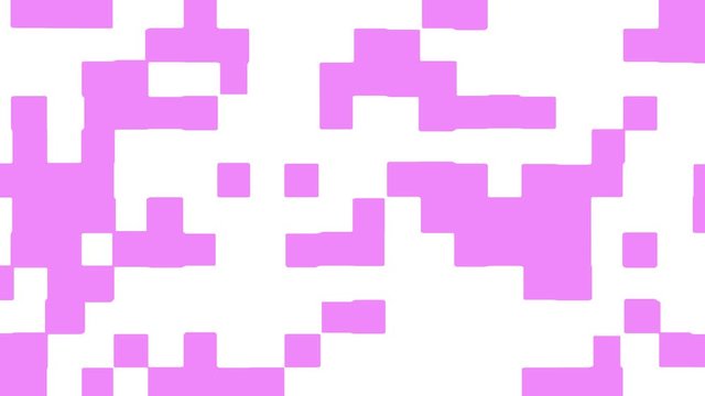 Abstract animation of pink block shapes moving on white background. MIninmalistic seamless loop animated background, wallpaper.